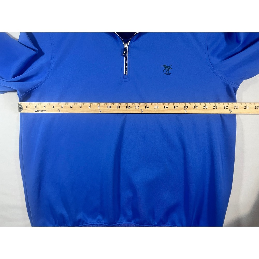 F&G Tech Mens Quarter Zip Golf Pullover Blue Performance Mock Neck‎ Size M - Picture 6 of 11